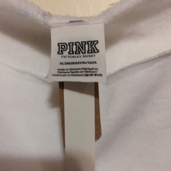 🔥🔥 VS Pink off the shoulder sweatshrt top XL NWT - Picture 4 of 6